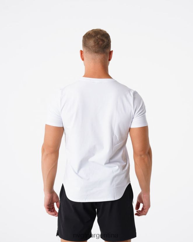 NVGTN camiseta ajustada con pulso tapas blanco hombres 02B4LN768