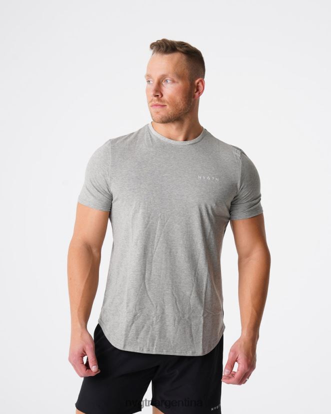 NVGTN camiseta ajustada con pulso tapas gris hombres 02B4LN769