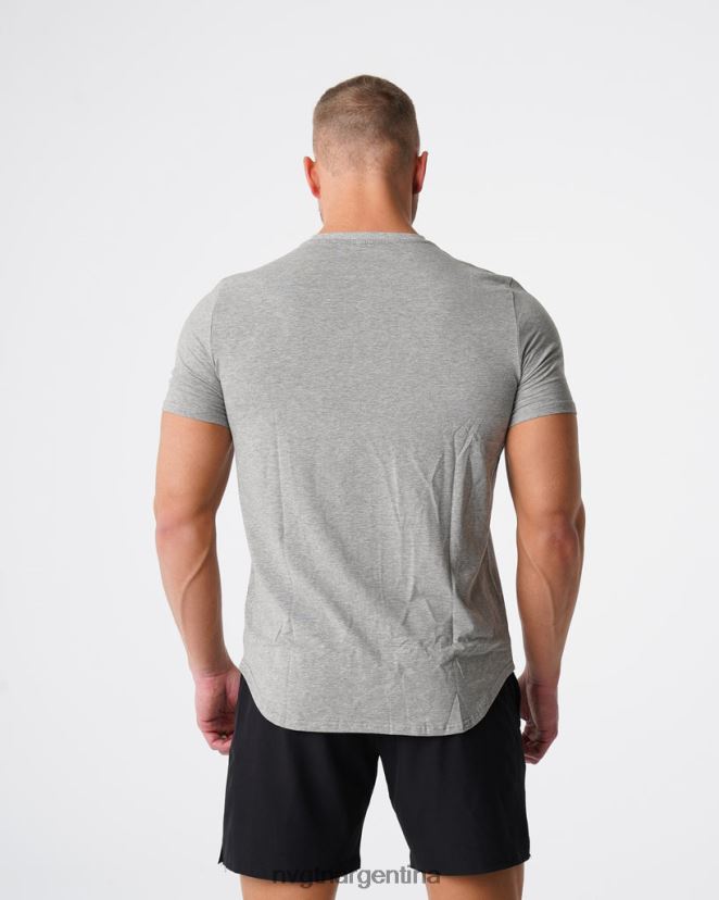 NVGTN camiseta ajustada con pulso tapas gris hombres 02B4LN769