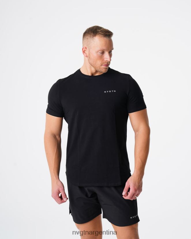 NVGTN camiseta ajustada con pulso tapas negro hombres 02B4LN767