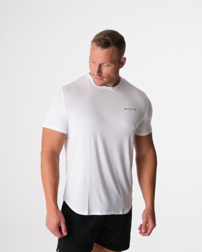 NVGTN camiseta ajustada técnica tapas blanco hombres 02B4LN758