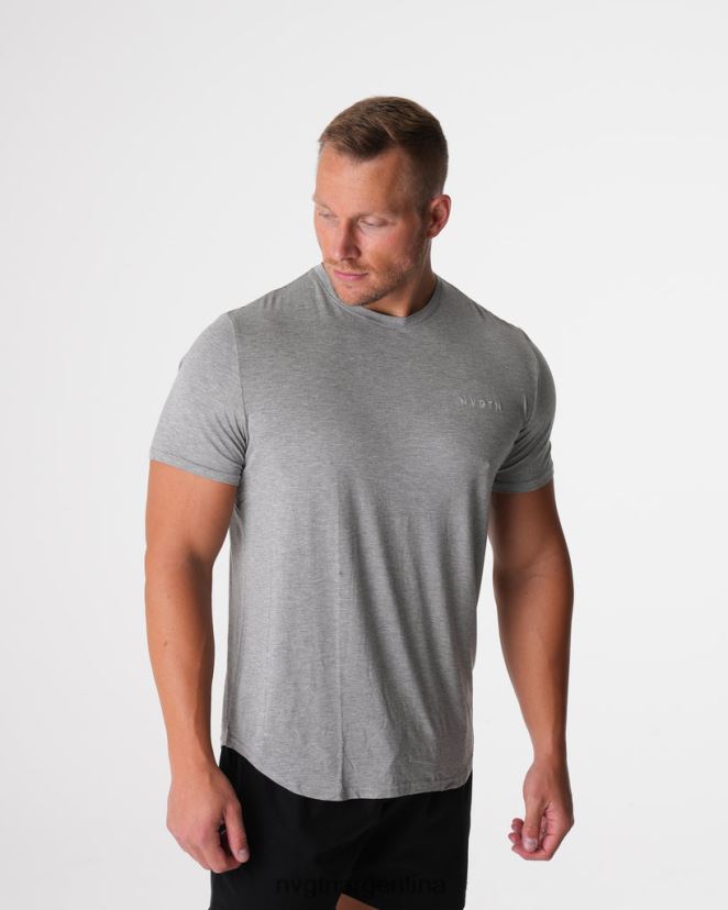 NVGTN camiseta ajustada técnica tapas gris hombres 02B4LN759