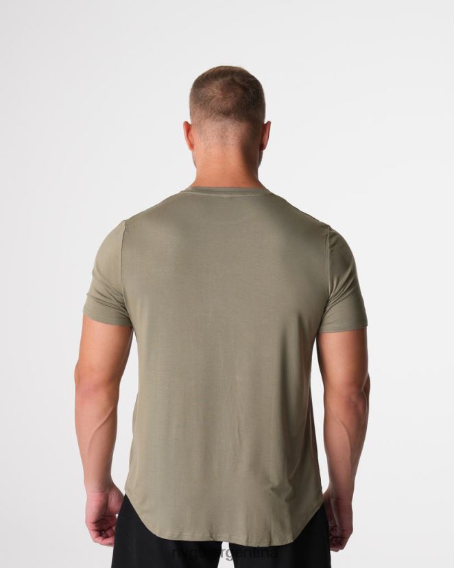 NVGTN camiseta ajustada técnica tapas verde salvia hombres 02B4LN761