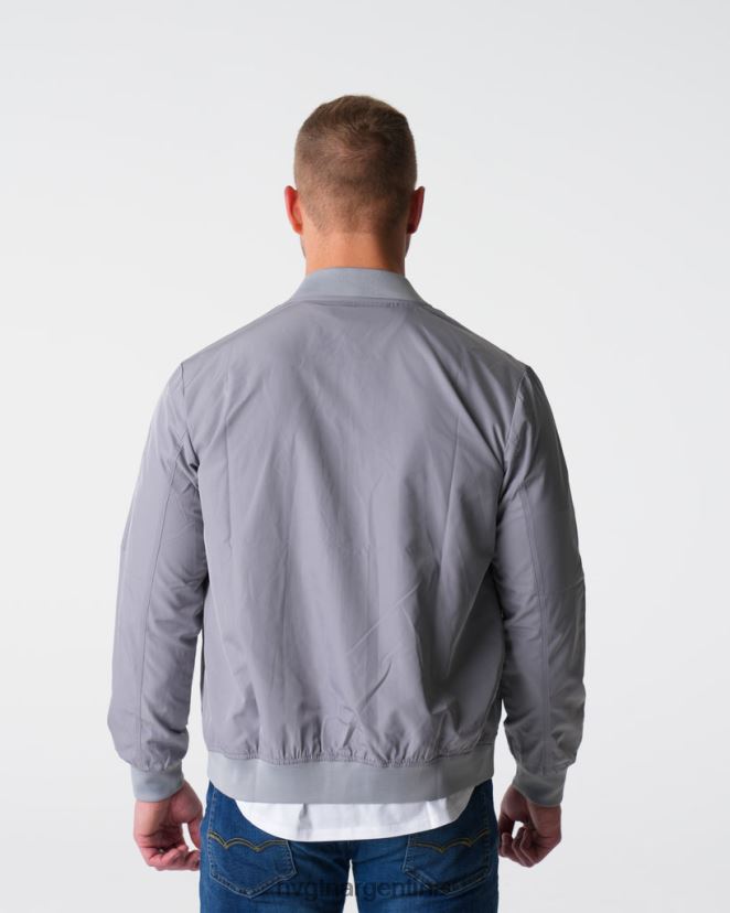 NVGTN chaqueta de bombardero tapas gris hombres 02B4LN783