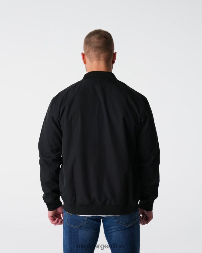 NVGTN chaqueta de bombardero tapas negro hombres 02B4LN782