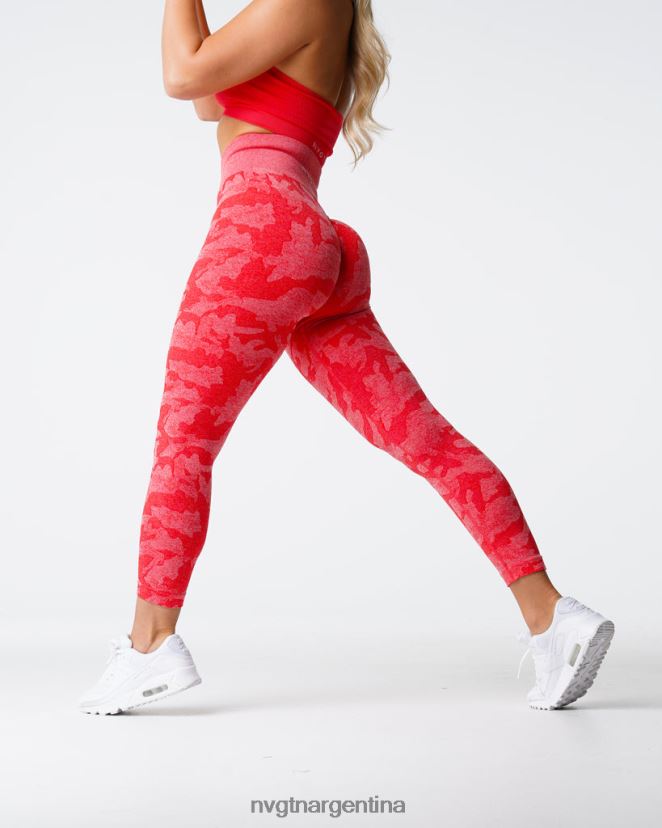 NVGTN leggings de camuflaje sin costuras aptitud física caramelo de manzana mujer 02B4LN549