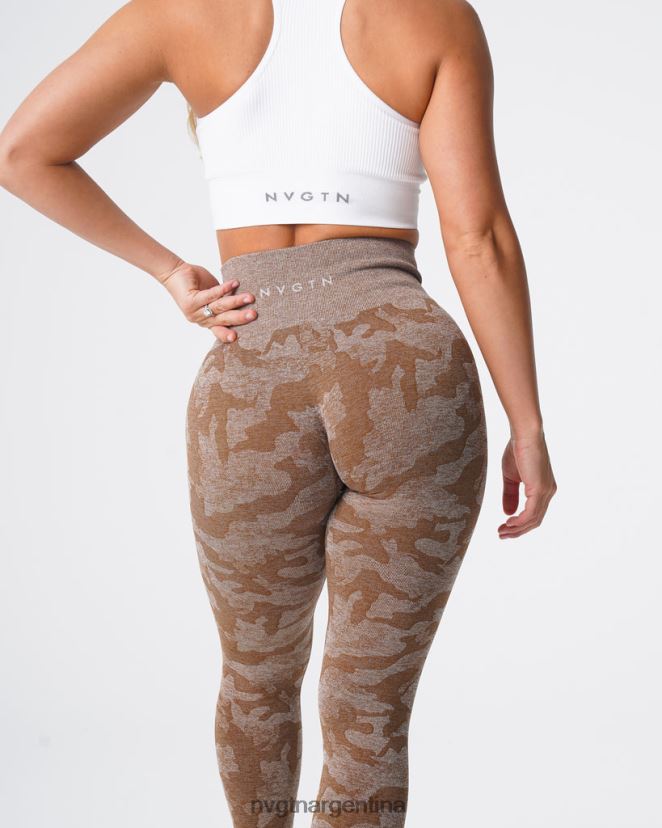 NVGTN leggings de camuflaje sin costuras aptitud física moca mujer 02B4LN661