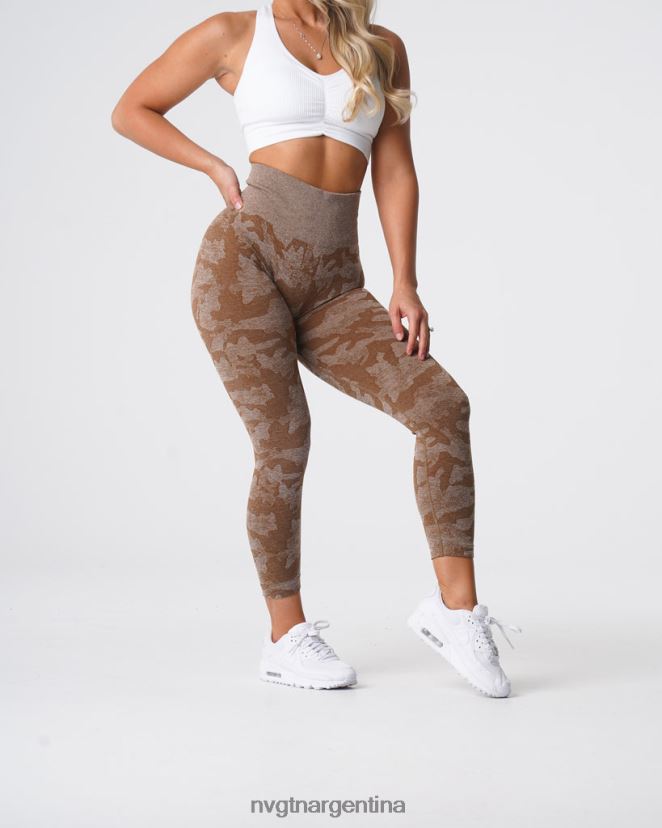 NVGTN leggings de camuflaje sin costuras aptitud física moca mujer 02B4LN661