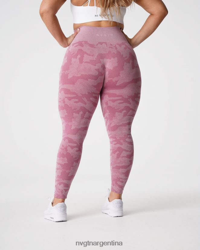 NVGTN leggings de camuflaje sin costuras aptitud física rosa pastel mujer 02B4LN670