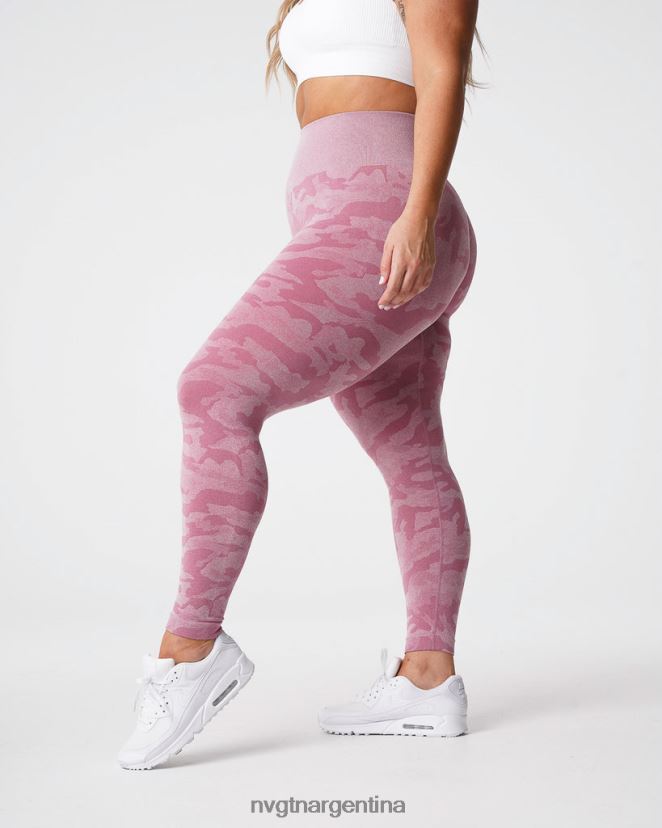 NVGTN leggings de camuflaje sin costuras aptitud física rosa pastel mujer 02B4LN670