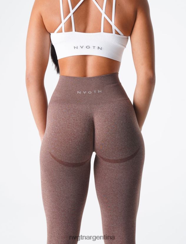 NVGTN leggins curvos sin costuras aptitud física cacao mujer 02B4LN623