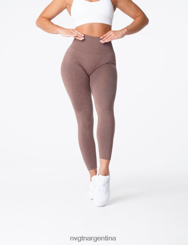 NVGTN leggins curvos sin costuras aptitud física cacao mujer 02B4LN623