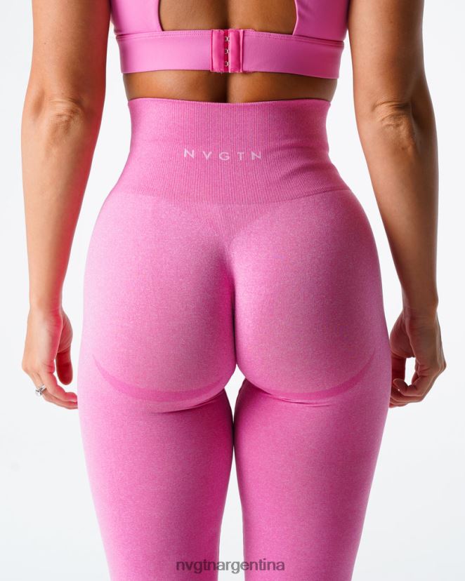 NVGTN leggins curvos sin costuras aptitud física chicle rosa mujer 02B4LN627