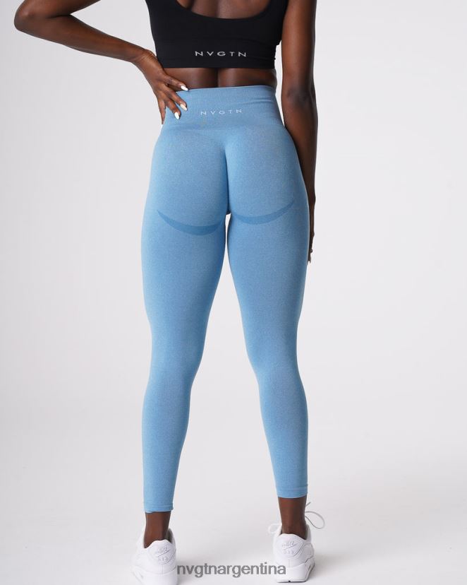 NVGTN leggins curvos sin costuras aptitud física cielo azul mujer 02B4LN632