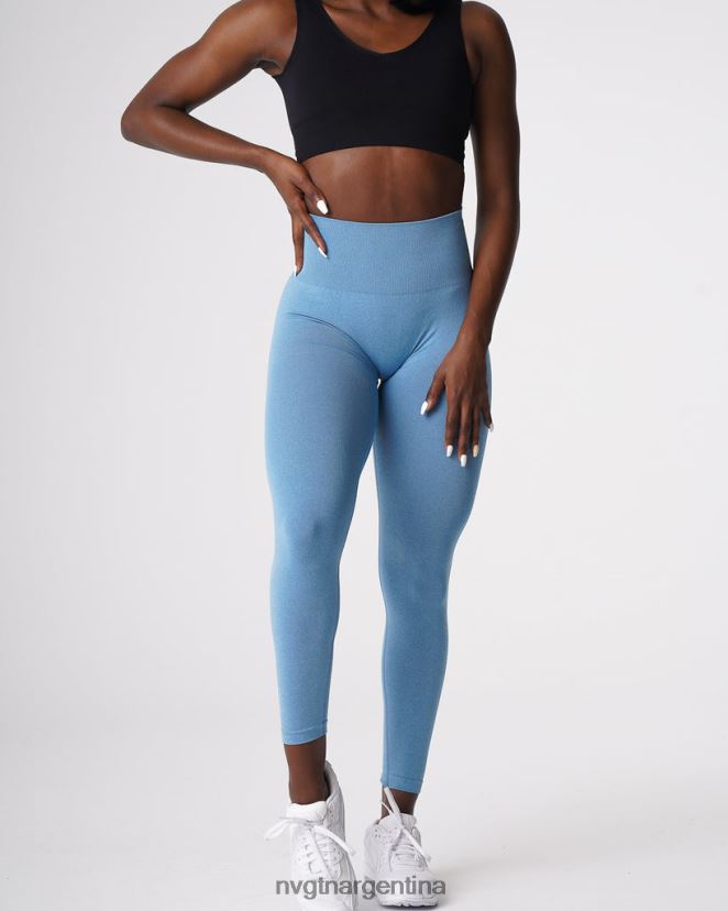 NVGTN leggins curvos sin costuras aptitud física cielo azul mujer 02B4LN632