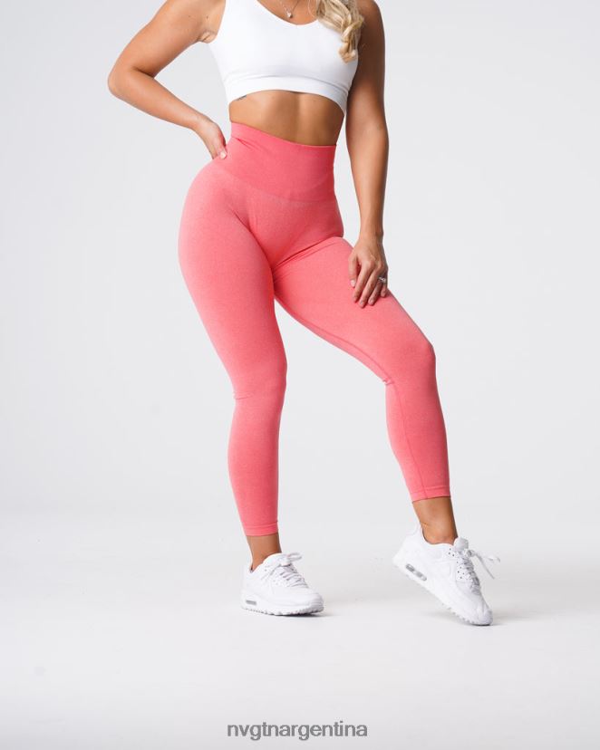 NVGTN leggins curvos sin costuras aptitud física coral mujer 02B4LN612