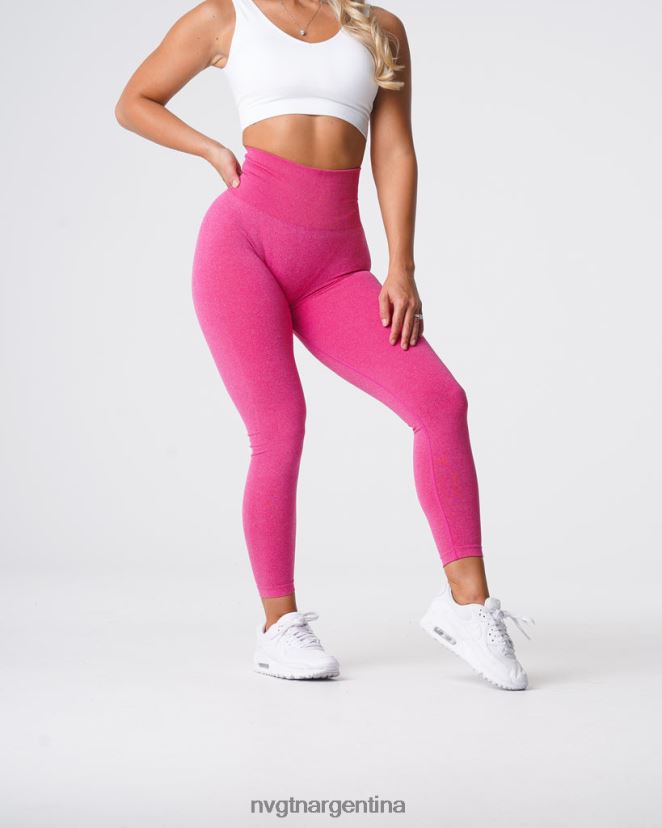 NVGTN leggins curvos sin costuras aptitud física fucsia mujer 02B4LN641