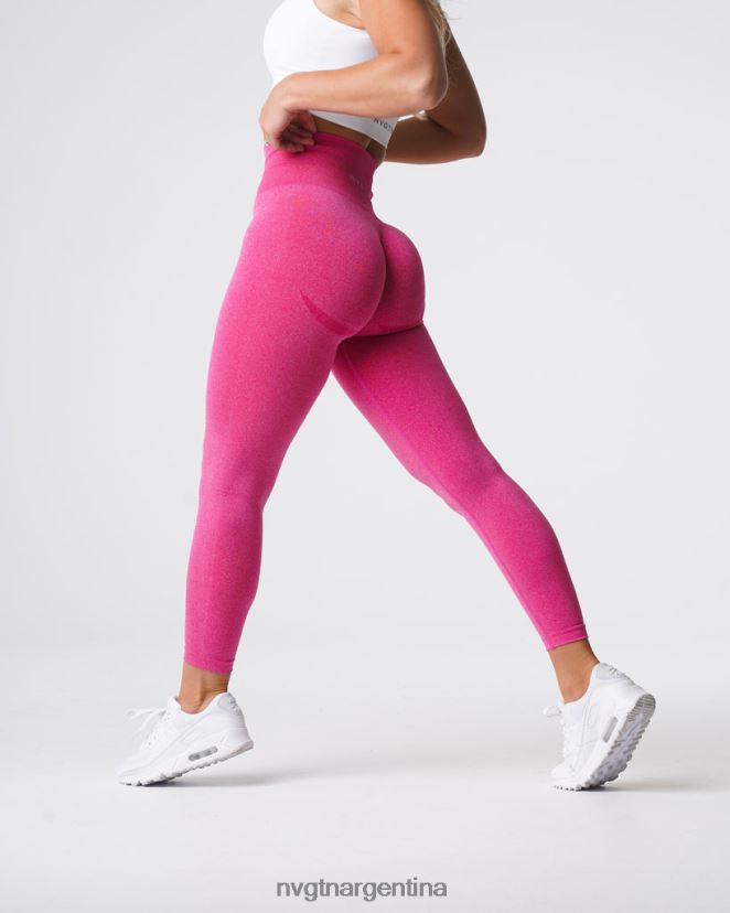 NVGTN leggins curvos sin costuras aptitud física fucsia mujer 02B4LN641