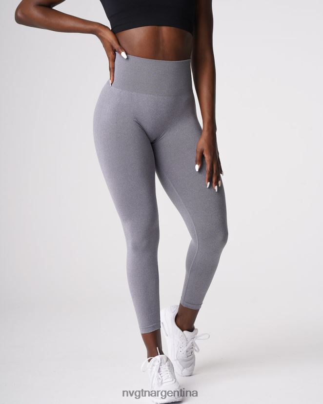 NVGTN leggins curvos sin costuras aptitud física gris mujer 02B4LN611