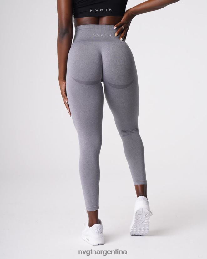 NVGTN leggins curvos sin costuras aptitud física gris mujer 02B4LN611