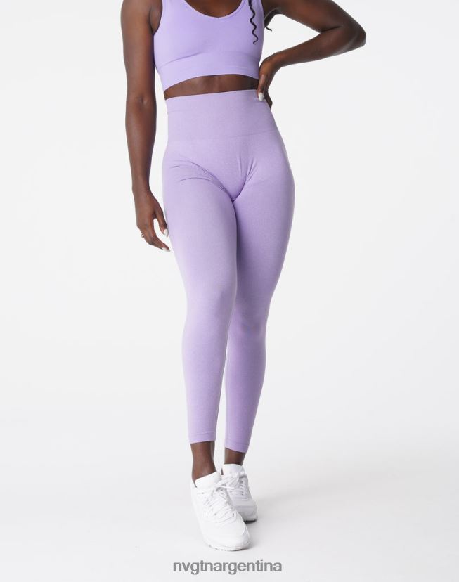 NVGTN leggins curvos sin costuras aptitud física lila mujer 02B4LN615