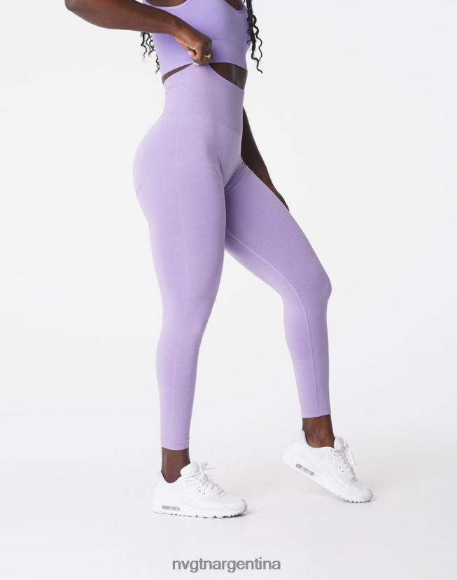 NVGTN leggins curvos sin costuras aptitud física lila mujer 02B4LN615