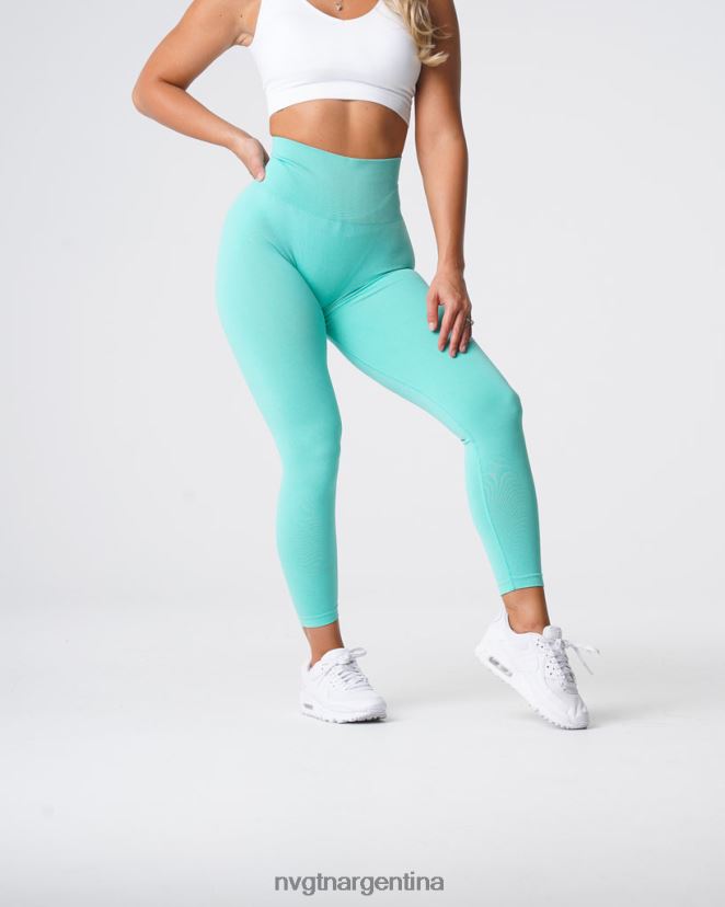 NVGTN leggins curvos sin costuras aptitud física menta mujer 02B4LN638