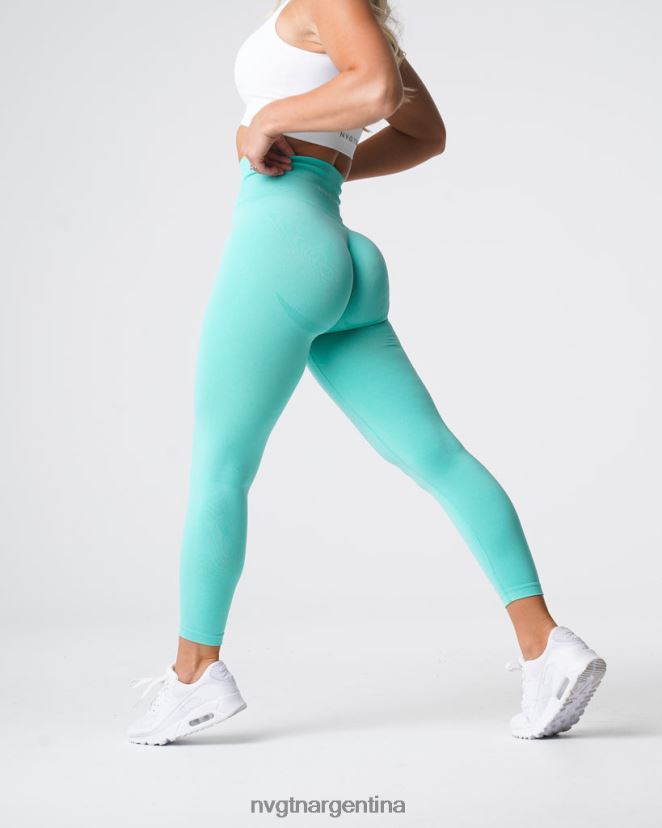 NVGTN leggins curvos sin costuras aptitud física menta mujer 02B4LN638