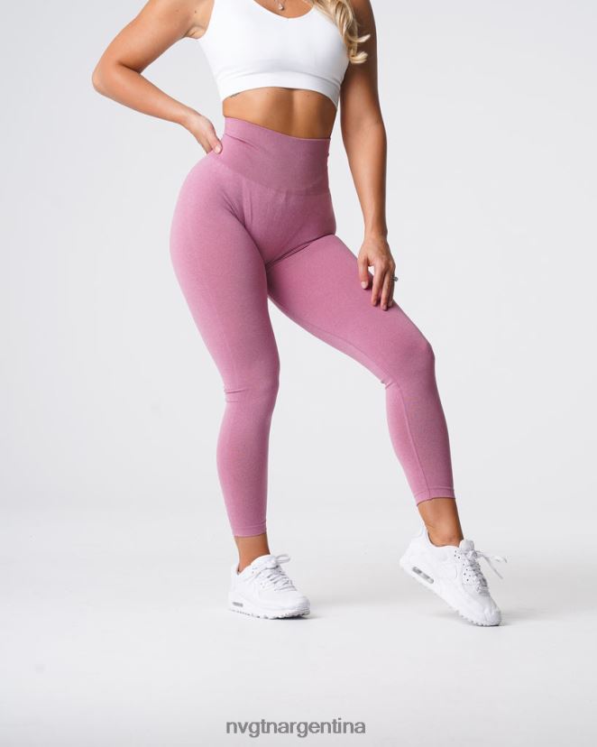 NVGTN leggins curvos sin costuras aptitud física rosa pastel mujer 02B4LN629