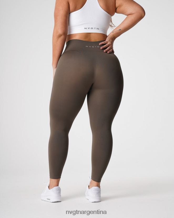 NVGTN leggins lisos sin costuras aptitud física aceituna mujer 02B4LN557