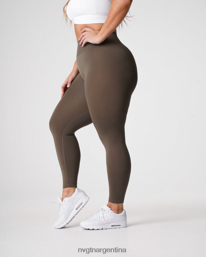 NVGTN leggins lisos sin costuras aptitud física aceituna mujer 02B4LN557