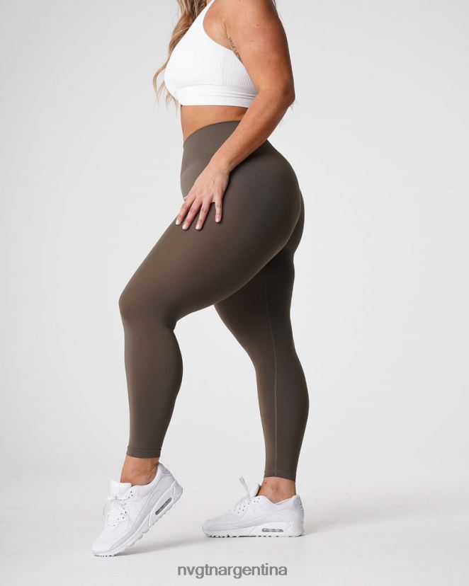 NVGTN leggins lisos sin costuras aptitud física aceituna mujer 02B4LN557