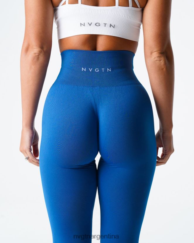 NVGTN leggins lisos sin costuras aptitud física azul medianoche mujer 02B4LN571