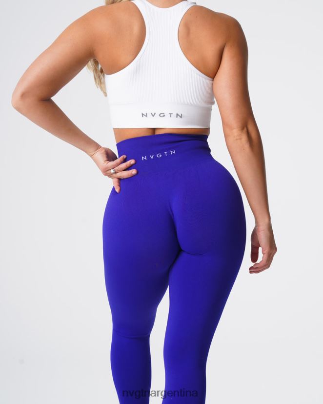 NVGTN leggins lisos sin costuras aptitud física cobalto mujer 02B4LN575