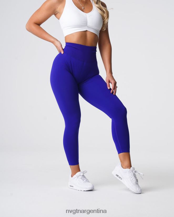 NVGTN leggins lisos sin costuras aptitud física cobalto mujer 02B4LN575