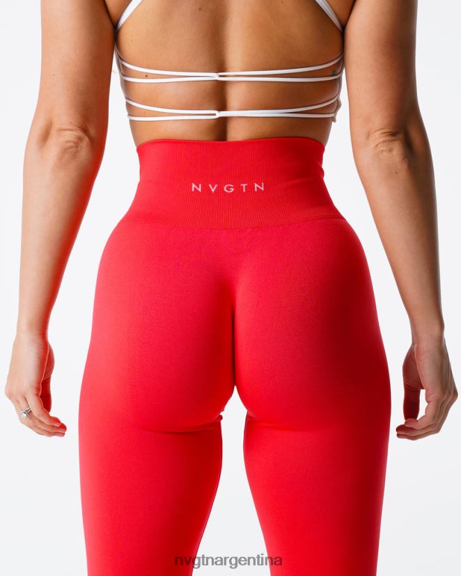 NVGTN leggins lisos sin costuras aptitud física escarlata mujer 02B4LN552