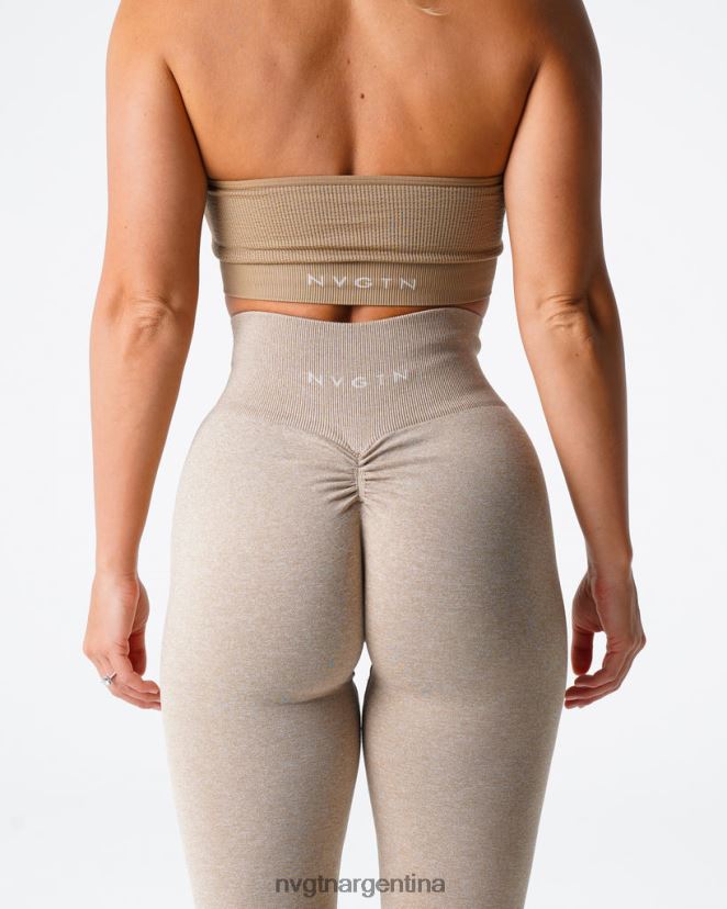 NVGTN leggins sin costuras aptitud física beige mujer 02B4LN563