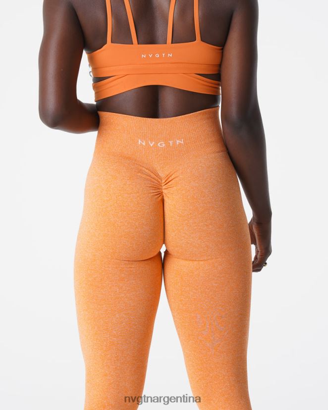 NVGTN leggins sin costuras aptitud física naranja atardecer mujer 02B4LN645