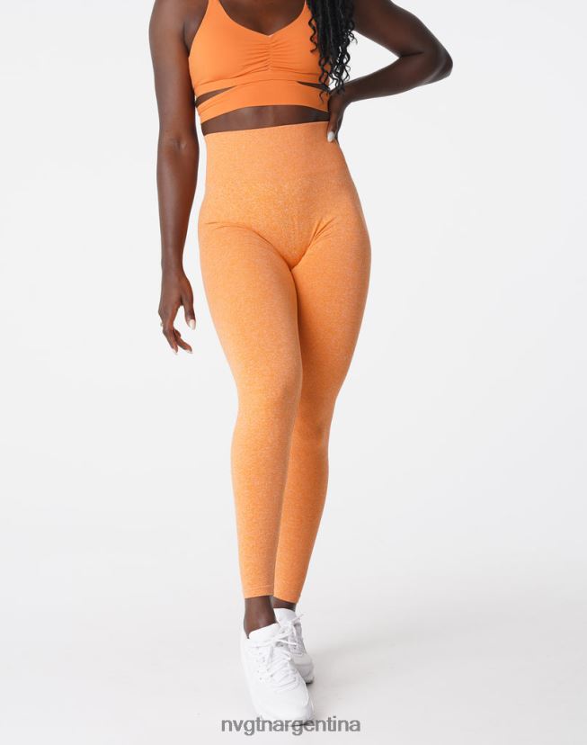 NVGTN leggins sin costuras aptitud física naranja atardecer mujer 02B4LN645