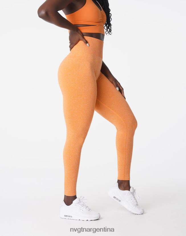 NVGTN leggins sin costuras aptitud física naranja atardecer mujer 02B4LN645