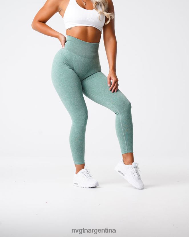 NVGTN leggins sin costuras aptitud física verde salvia mujer 02B4LN647