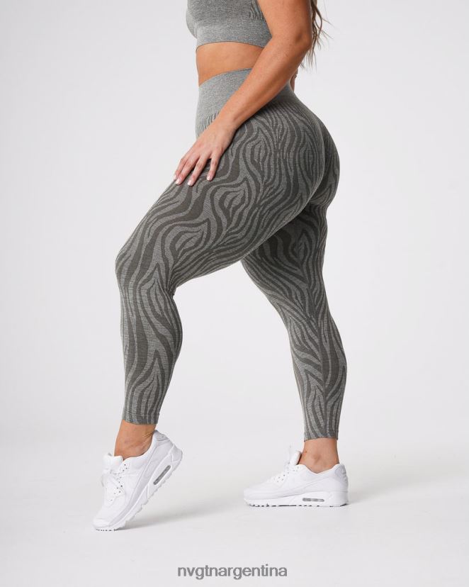 NVGTN leggins sin costuras con cebra aptitud física verde caqui mujer 02B4LN687