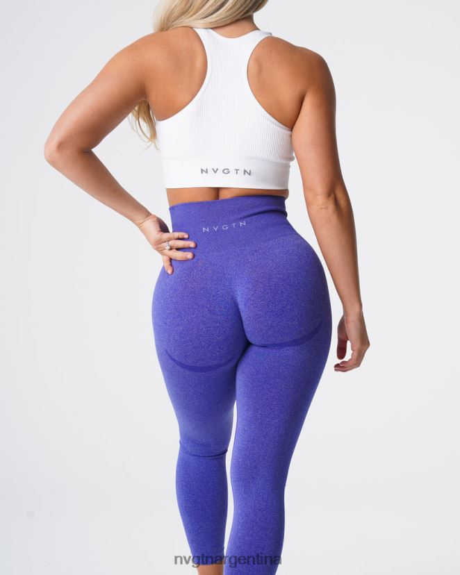 NVGTN leggins sin costuras con contorno aptitud física azul eléctrico mujer 02B4LN528