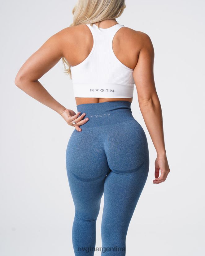 NVGTN leggins sin costuras con contorno aptitud física azul pizarra mujer 02B4LN527