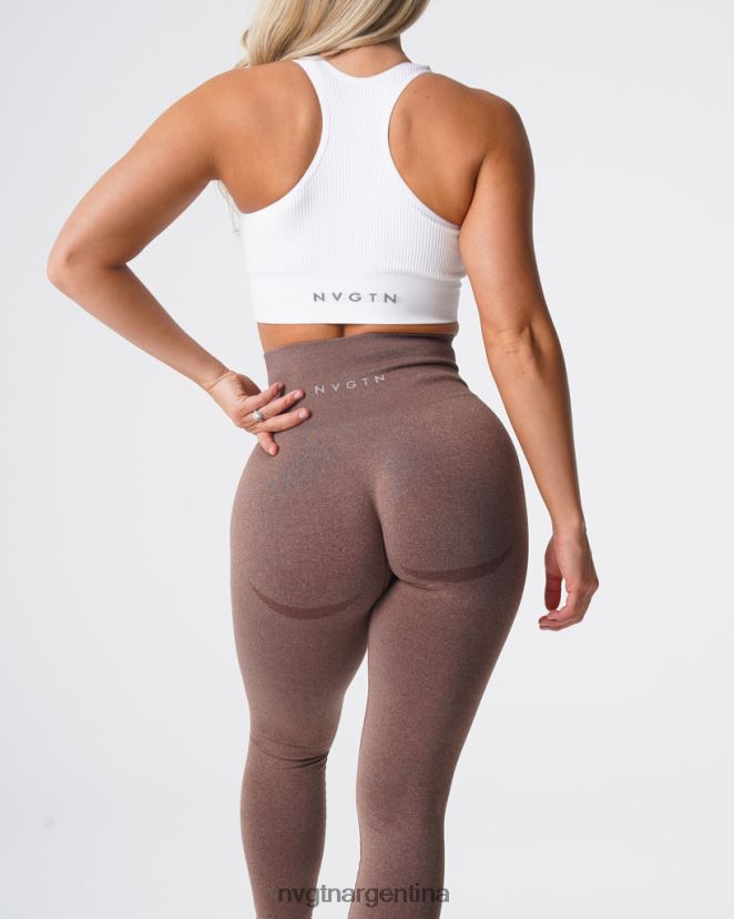 NVGTN leggins sin costuras con contorno aptitud física cacao mujer 02B4LN511