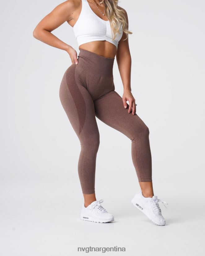 NVGTN leggins sin costuras con contorno aptitud física cacao mujer 02B4LN511