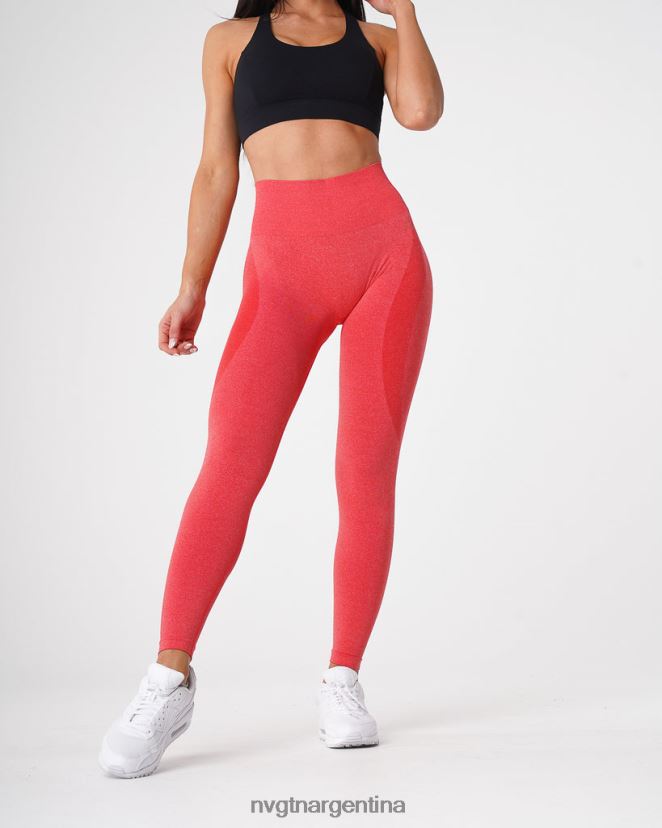 NVGTN leggins sin costuras con contorno aptitud física caramelo de manzana mujer 02B4LN514