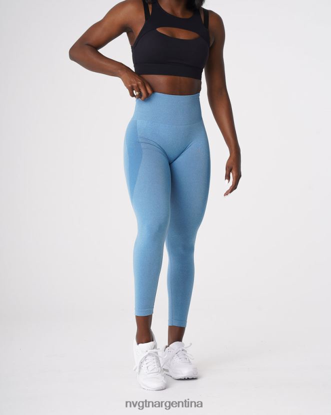 NVGTN leggins sin costuras con contorno aptitud física cielo azul mujer 02B4LN519