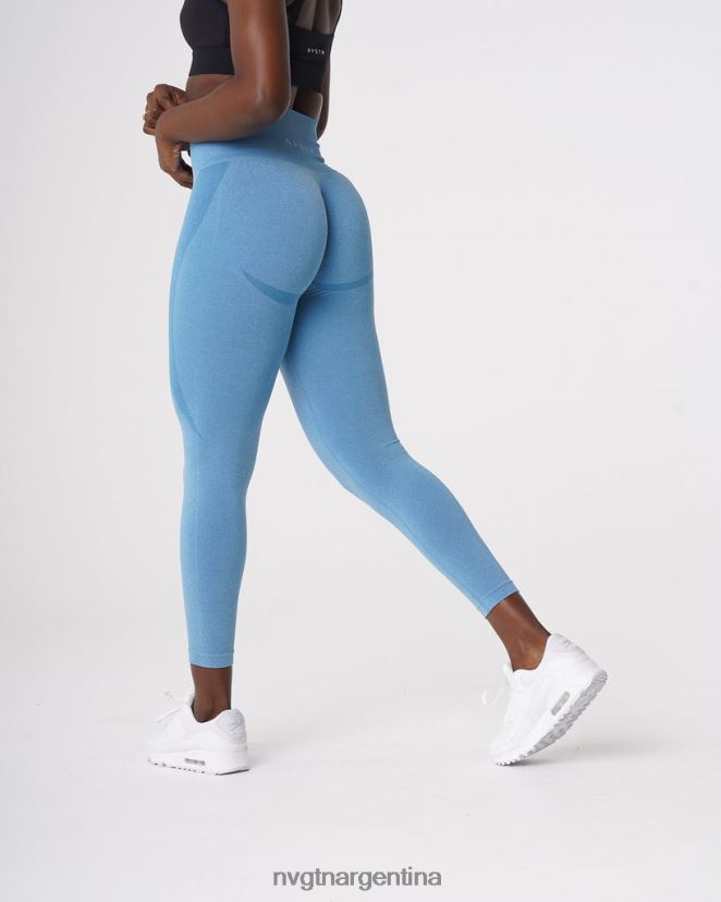 NVGTN leggins sin costuras con contorno aptitud física cielo azul mujer 02B4LN519