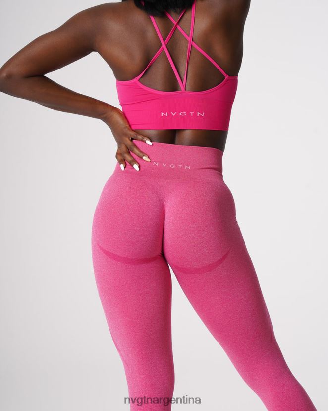 NVGTN leggins sin costuras con contorno aptitud física fucsia mujer 02B4LN529